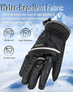 Winter Gloves Men Women,Waterproof Windproof Touchscreen Thermal for Cold Weather Outdoor Running Cycling Hiking