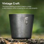 Titanium Camping Mug, Double Wall 300ml/10 oz Outdoor Cup, Anti-scald Camping Coffee Water Mug for Outdoor Hiking Backpacking