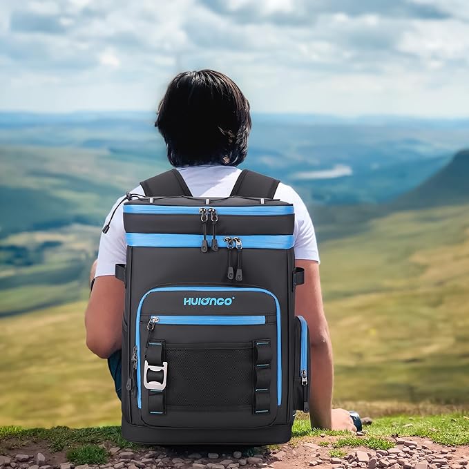 Large Waterproof Insulated Cooler Backpack for Men & Women, Leak Proof Cooler Backpack for Camping, Beach, Fishing, Picnic, Travel, Outdoor, 30L, 48Cans
