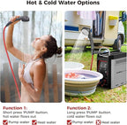 CAMPLUX Nano 3 Ultra, Constant Temperature Portable Propane Water Heater, Rechargeable Water Heater & Shower Pump, Propane Camping Shower, for RVs, Hiking, Fishing & Glamping