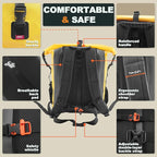 Waterproof Backpack Dry Bag 35L/55L/85L – Heavy Duty Roll-Top Hiking Backpack for Travel, Kayaking, Boating, Camping, Rafting and Fishing