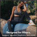 ECCOSOPHY Sand Proof Beach Blanket - Waterproof Picnic Blanket 60x55-Outdoor Compact Pocket Blanket-Lightweight Ground Cover for Hiking, Camping, Festivals, Sports, Travel-with Bag & Stakes (Denim)