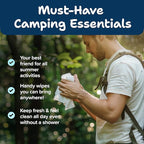 Body Wipes For Adults Bathing No Rinse 100pc XL - Ultra Thick Shower Wipes For Men Women - Personal Cleansing, Hygiene & Camping Essentials, Elderly Care, Travel, Incontinence Disposable Washcloths