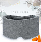 FRESHME Deluxe Cotton Sleep Mask Gift Set - 100% Blackout Large Comfortable Blindfold Adjustable Eye Mask Pillow in Gift Box for Men Women Side Sleeper Travel Meditation Airplane