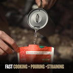 GRAYL GeoPress Titanium 24 oz Water Purifier Bottle with Cooking Lid - Filter for Hiking, Camping, Survival, Travel (Olive Drab)