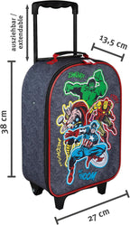 Undercover - Children's Trolley - Spacious Main Compartment - Ideal Travel Companion - Adjustable and Fixable Telescopic Pole, Avengers, ca. 43 x 28,5 x 16 cm, Children's trolley with 2 wheels
