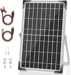 Solar Battery Trickle Charger: 10 Watt 12V Solar Panel Maintainer for Car Boat - Waterproof Monocrystalline Solar Charger with Controller for RV Marine Trailer Truck Motorcycle