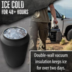 Iron Infidel Battle Bottle - One Gallon Insulated Water Bottle with Dual Carry Handles - 128 oz Tactical Stainless Steel Water Jug & Rugged Extra Large Sleeve With Storage (Betsy 128 Ounces)