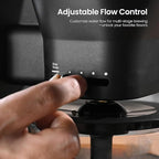 Kismile SCA-Certified 8 Cup Drip Coffee Maker, Pour Over Coffee Machine with 3s Instant Heat 197–205℉, Adjustable Flow Control, Removable Water Tank, Deep Cold Brew & 40 Min Keep Warm (Black)