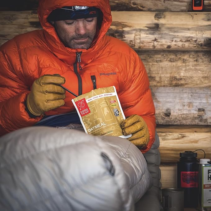 GOOD TO-GO Oatmeal (Single Serving) | Camping & Backpacking Food | Just Add Water Backpacking Meals | Good To-Go Dehydrated Meals Taste Better Than Freeze Dried Food
