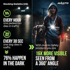 AVANTO PRO Chest Light, Original, USB-C Rechargeable, Running Lights for Runners, 500lm Adjustable Beam, 3-5h Use Time, Running Headlamp Flashlights, Walking Lights for Night Walking, Black