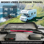 100W Foldable Solar Panel kit with Controller,Portable Solar Charger for Portable Power Station,Phone,Laptop,with M-C4 to DC5525 Output,USB-C,USB-A Port When Camping Fishing Van RV Road Trip