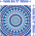 Elite Trend Microfiber Beach Towel for Adults with Bag - XXL 72x72 inch Lightweight Sand Free Quick Dry Towel for Travel, Swimming, Yoga, Camping (Blue Beauty)