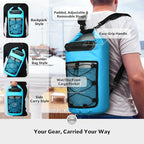STOVER 5/10/25/30/40/55L Waterproof Backpack- Floating Dry Bag for Kayaking, Travel, Beach, Hiking, & Camping, Men/Women