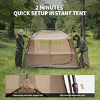 Naturehike Village Instant Tent, 4 Person 8 Person Camping Tent with Full Rainfly, Waterproof Large Cabin Tents for Car Camping