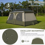 Vidalido Tents，3-4 Person Camping Tent with Extended Vestibule，Weather Resistant Family Tents with Breathable Mesh Windows，Easy Install Waterproof Outdoor Tent for Backpacking and Camping Hiking