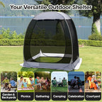 Alvantor Screen House Gazebo, 6-10-15 Person Pop Up Igloo Screened Canopy Tent with Mosquito Netting Sides, Instant UV Resistant Sun Shelter for Garden, Patio, Backyard