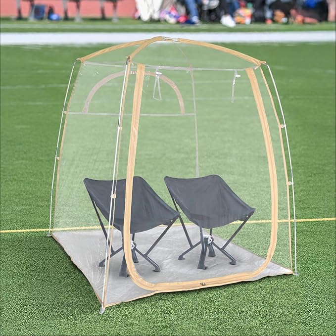 All Weather Proof Pod Sports Pod,540°View Weather Tent,1-4 Person Instant Tent with Sealed Floor,Outdoor Screen House with Carrying Bag,Screen Room for Sport Event,Camping,Fishing