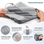 8 Set Compression Packing Cubes for Travel Essentials,Compressible Expandable Packing Cubes for Suitcase,OlarHike Luggage Organizer Bags for Travel,Handy Helper for Organizing Clothes(Gray)
