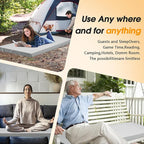 CYMULA Camping Cot Mattress 2in Memory Foam Sleeping Pad,Soft Warm Non-Slip Camping Mattress Topper with Retaining for Adults,Portable Roll up Pad for Travel(75 x30)（only Mattress）