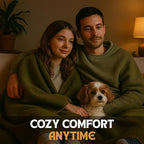 Wool Camping Blanket – 70% Wool Heavy-Duty Military Style Throw, Warm & Washable, Fire Retardant Cover for Emergency, Survival & Outdoor Use – Perfect for Camping, Car, Home & Hiking, Olive 62x84