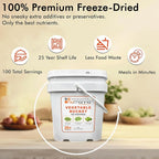 NuManna Freeze-Dried Vegetables Bucket | 100 Servings Contains Peas, Green Beans & Broccoli | Non-GMO, No Preservatives, No MSG Camping and Emergency Veggie Meal Survival Food with 25 Years Shelf Life