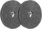 uxcell 2 Pcs Portable Travel Clothesline, 26.2ft Clothes Line Outdoors Travel Hanger Foldable Clothesline Rope with Hooks for Camping Hotel Backyard Home Cruise Ship, Gray