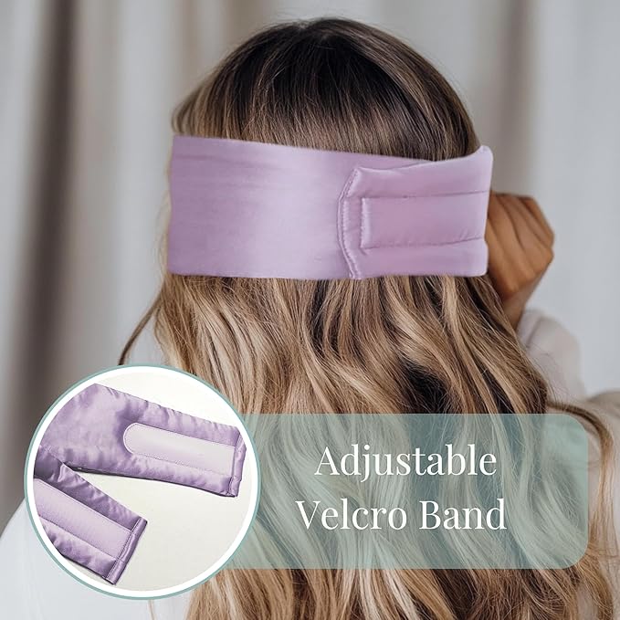 Aila 100% Mulberry Silk Sleep Mask Eye Mask for Men and Women with Adjustable Headband, Full Size Large Sleep Mask & Blindfold for Total Blackout for All Night Sleep, Deep Meditation