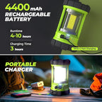 Camping Lantern 3000LM, LED Lanterns for Power Outages with 4400mAh Phone Charger, Impact-Resistant Rechargeable Lantern, 5 Light Modes Waterproof Lantern for Hurricane Emergency