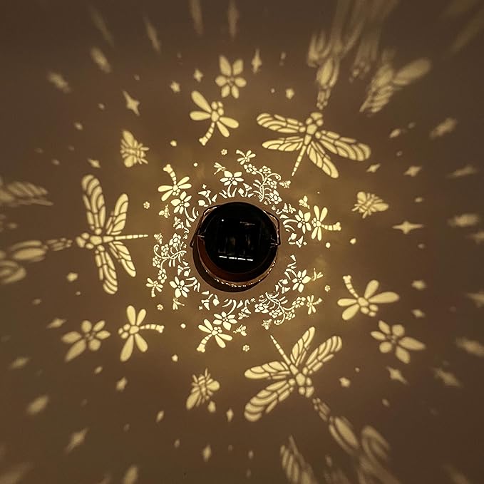 Solar Lanterns Outdoor Waterproof Garden Decor Mothers Day Gifts for Mom Women Birthday Gifts Ideas Metal Bird Decorative LED for Patio Pathway Landscape Walkway Terrace Balcony Lawn Yard (Dragonfly)