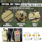 Ifak Med Trauma Kit, Molle Tactical Emergency First Aid Kit,Red Military Survival Molle EMT Medical Kit Refill Supplies Fot Duty Belt