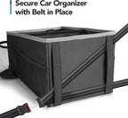 Car Seat Organizer - Backseat Car Organizer with Cup Holders, Car Storage Organization for Front Back Passenger Seat, Road Trip Essentials Kids for Travel Car Accessories, Black