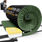 CYMULA CertiPUR-US Memory Foam Camping Mattress Pad, Portable Foam Sleeping Pad for Camping, Roll up Sleeping Mat for Adults Guest Floor Bed for Sleepover, Car, Tent SUV Cot Mattress