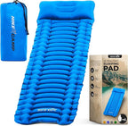 SereneLife Lightweight & Compact Camping Gear – Sleeping Pads & Bags with Built-in Pillows for Outdoor Comfort, Waterproof & Tear-Resistant Design, Perfect for Hiking, Backpacking, Couples & Solo Use