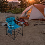 Northroad Foldable Camping Chair Heavy-Duty Outdoor Folding Chair Support Up to 300lbs for Hiking, Picnics, Patio, Beach, Fishing (Blue)