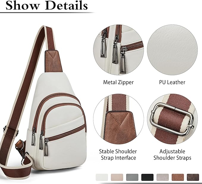 Sling Bag Crossbody Bags for Women Small Cross Body Bag Fanny Packs Chest Sling Purse for Daily Travel Leisure Sport