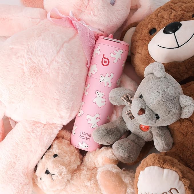 BOTTLE BOTTLE Insulated Water Bottle 24oz with Straw Lid and Handle for Sports Travel Gym Stainless Steel Water Bottles Double-Wall Vacuum Metal Leak Proof BPA-Free