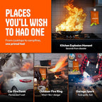 Emergency Fire Blanket 40"x40" (1-Pack) – Fireproof Survival Blanket for Home, Kitchen, RV & Camping – Smothers Grease & Electrical Fires – Reusable, Pet & Family Safe Fire Safety Gear