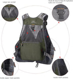 BASSDASH Strap Fishing Vest Adjustable for Men and Women, for Fly Bass Fishing and Outdoor Activities
