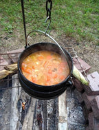 Cuisiland 10QT Cast Iron Potjie Cauldron Pot with Lid & 3 Legs – Pre-Seasoned South African-Style Campfire Pot for Outdoor Cooking, Soups, Stews & Braising – Heavy-Duty Cast Iron Dutch Oven