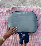 Ballast Cool Combo Beach Pillow - One Inflatable Pillow + One Cooling Pack Bundled Together, The Best Way to Chill at The Beach, Pool, Or Camping (Moonlight Grey)
