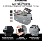 Money Belt for Secure Travel - RFID Blocking Slim Passport Holder - Hidden Waist Pouch for Cash, Credit Cards, Documents - Concealable Under Clothes, Water-Resistant Slim Fanny Pack for Men and Women