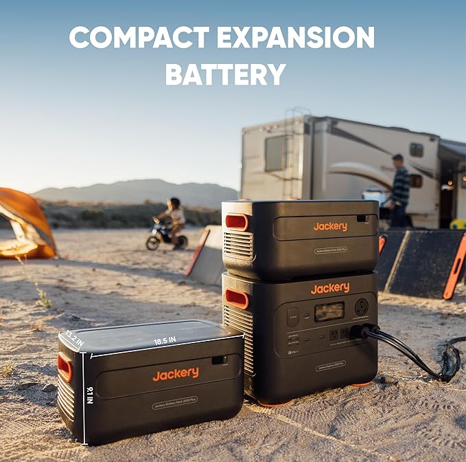Jackery Expansion Battery Pack 2000 Plus, 2042Wh Extra Expandable LiFePO4 Battery for Portable Power Station Explorer 2000 Plus Series