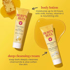 Burt's Bees Mothers Day Gifts Ideas - Essentials Everyday Set, 5 Travel Size Products - Deep Cleansing Cream, Hand Salve, Body Lotion, Foot Cream and Original Lip Balm
