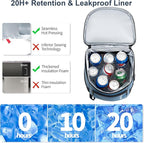 Backpack Cooler Insulated Leak Proof 33/49 Cans, 2 Insulated Compartments Thermal Bag, Portable Lightweight Beach Travel Camping Lunch Backpack for Men and Women