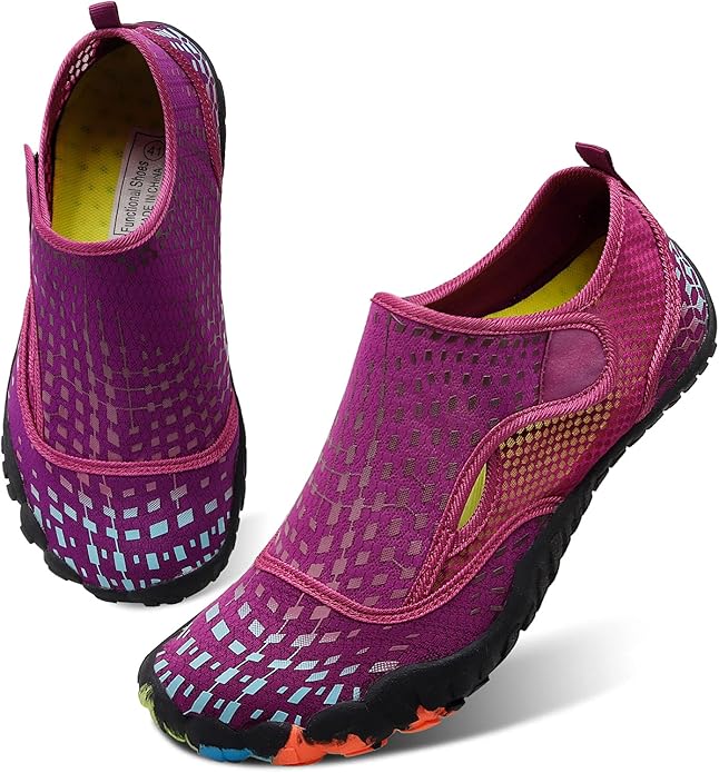 L-RUN Barefoot Water Shoes Women Mens Aqua Sock Athletic Hiking Water Sports Shoes for Swim Beach Pool Sand Diving Walking