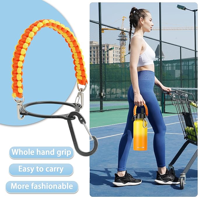 KXIAOCHEN Insulated Water Bottle, Stainless Steel Water Bottle, 2 Lids (Straw and Handle Lid),Wide Mouth Metal Water Bottles Keep Hot and Cold, Double Walled, Thermo Mug, Metal Canteen