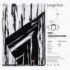 100% Wool Blanket, 62" x 86", Warm, Thick, Washable, Military Wool Blanket, Great for Camping, Outdoors, Sporting Events, Survival Kits,Black White Striped