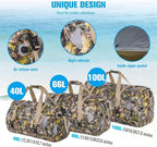 WILD HEART Waterproof Motorcycle Duffel Bag PVC500D Double-bottom With Rope Straps and Inner Pocket 40L 66L 100L for Kayaking, Camping, Boating,Motorcycle