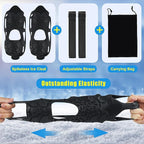 Spikeless Ice Cleats Snow Traction Crampons Anti-Slip Ice Grippers for Shoes and Boots Indoor Slip-On Ice Traction Devices Aids Rubber Footwear for Indoor/Outdoor